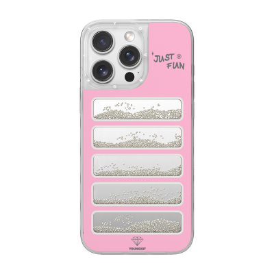 Apple iPhone 16 Pro Case Mirrored and Beaded Design Youngkit Jump Series Cover - 3