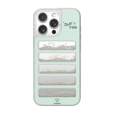 Apple iPhone 16 Pro Case Mirrored and Beaded Design Youngkit Jump Series Cover - 2