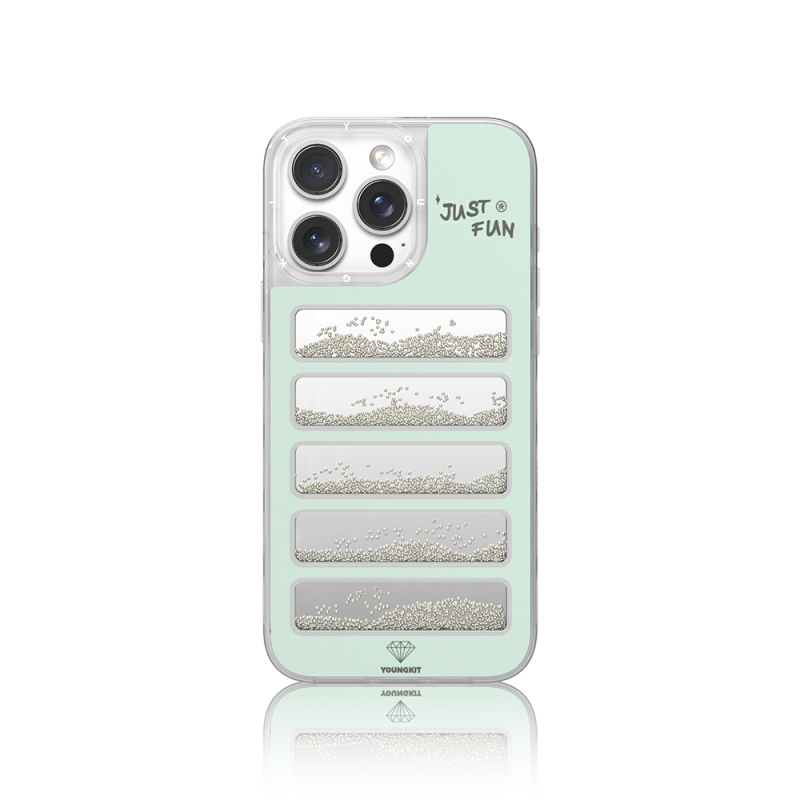 Apple iPhone 16 Pro Case Mirrored and Beaded Design Youngkit Jump Series Cover - 6
