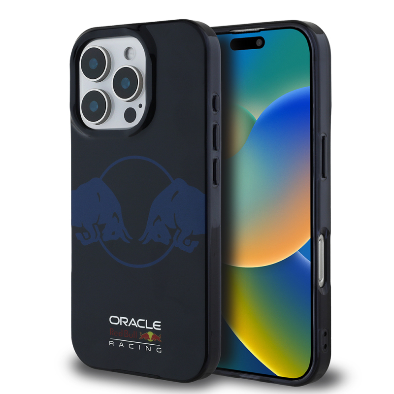 Apple iPhone 16 Pro Case Redbull Original Licensed Magsafe Charging Featured IML Double Bull Printed Hard PC Cover - 8