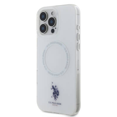 Apple iPhone 16 Pro Case U.S. Polo Assn. Original Licensed Magsafe Charging Feature Ring Cover with IML Double Horse Logo - 4