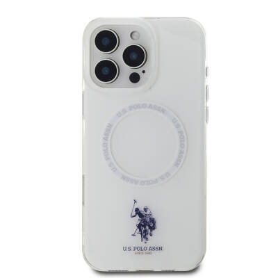 Apple iPhone 16 Pro Case U.S. Polo Assn. Original Licensed Magsafe Charging Feature Ring Cover with IML Double Horse Logo - 5