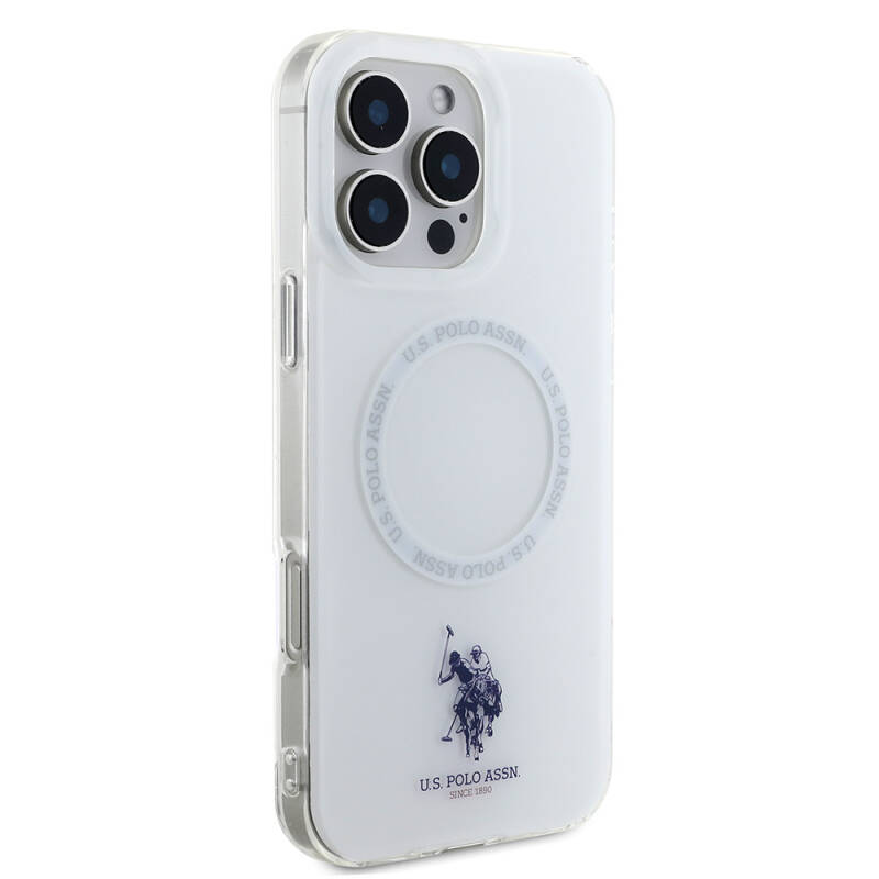 Apple iPhone 16 Pro Case U.S. Polo Assn. Original Licensed Magsafe Charging Feature Ring Cover with IML Double Horse Logo - 6