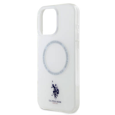 Apple iPhone 16 Pro Case U.S. Polo Assn. Original Licensed Magsafe Charging Feature Ring Cover with IML Double Horse Logo - 8