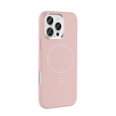 Apple iPhone 16 Pro Case with M-Safe Charging Feature, Metal Camera Frame, Zore Edi Silicone Cover - 12