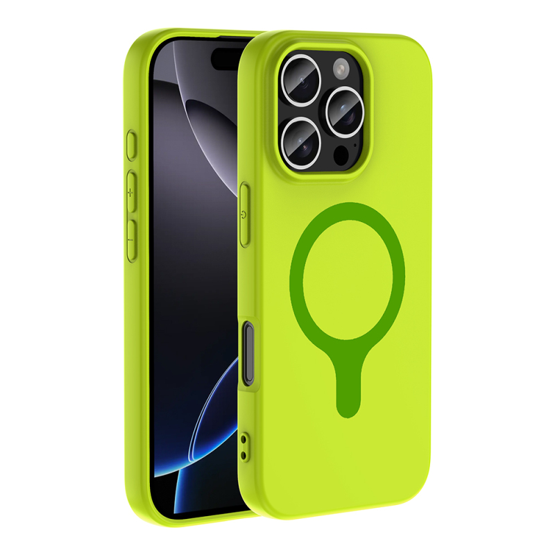 Apple iPhone 16 Pro Case with M-Safe Charging Feature - Zore Aris Silicone Cover - 1