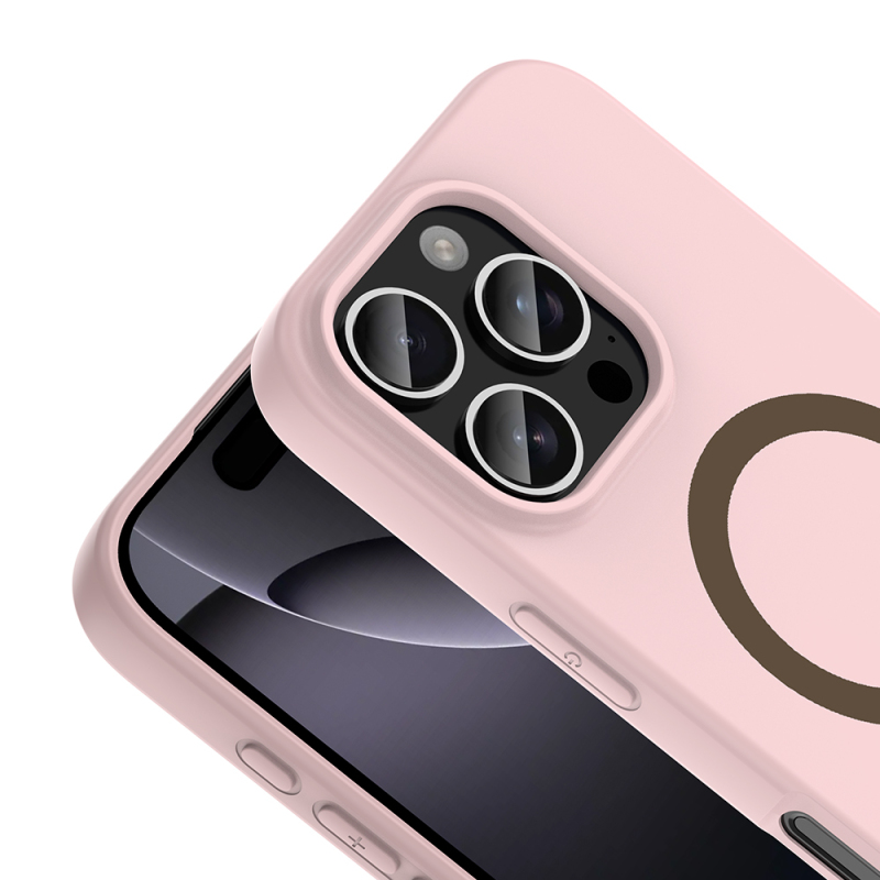 Apple iPhone 16 Pro Case with M-Safe Charging Feature - Zore Aris Silicone Cover - 8
