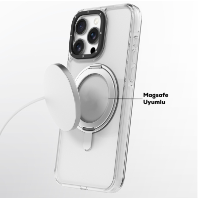 Apple iPhone 16 Pro Case Youngkit Pivot Series Cover with Magsafe Charging Feature and Finger Ring Stand - 7