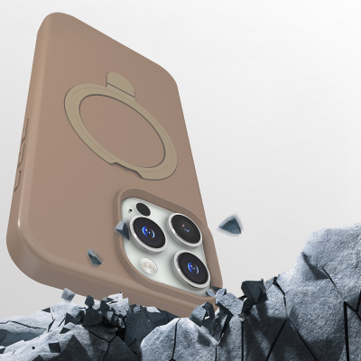 Apple iPhone 16 Pro Case Zore Samara Cover with M-safe Charging Stand - 8
