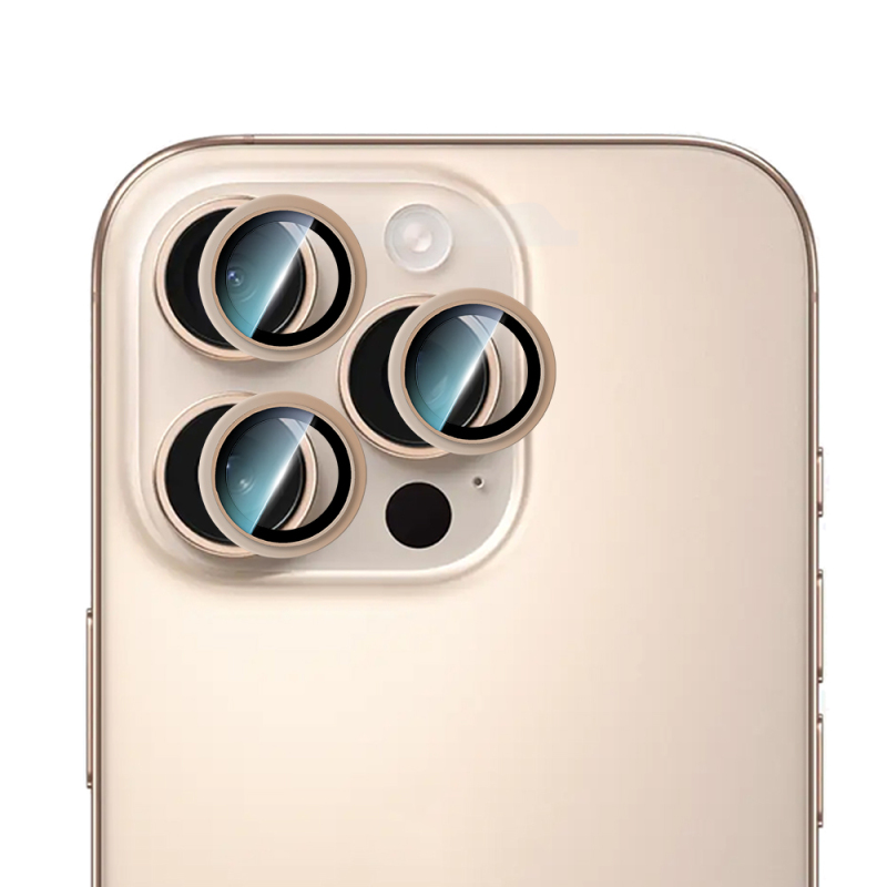 Apple iPhone 16 Pro CaseWorld Alloy Series Oleophobic Anti-Reflective Camera Lens Protector - 8