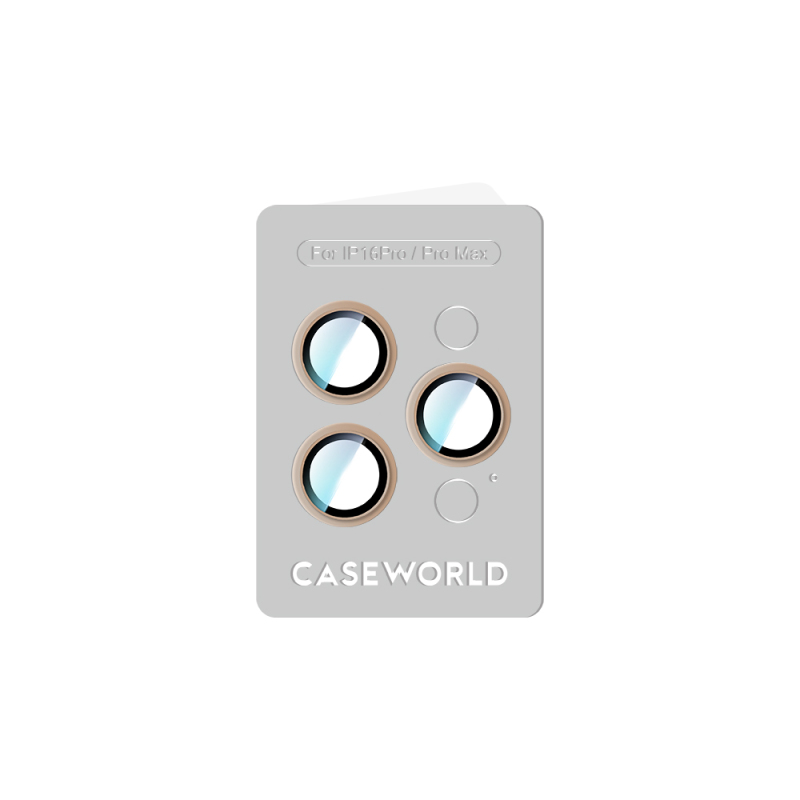 Apple iPhone 16 Pro CaseWorld Alloy Series Oleophobic Anti-Reflective Camera Lens Protector - 19
