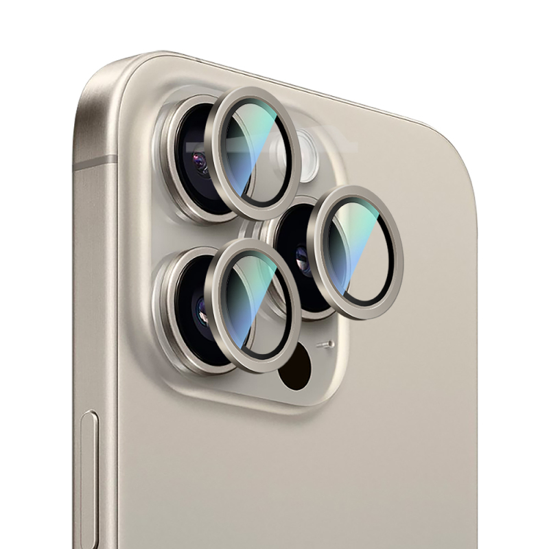 Apple iPhone 16 Pro CaseWorld Alloy Series Oleophobic Anti-Reflective Camera Lens Protector - 11