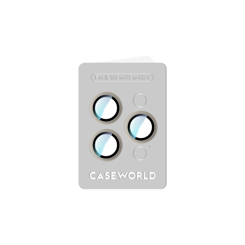 Apple iPhone 16 Pro CaseWorld Alloy Series Oleophobic Anti-Reflective Camera Lens Protector - 20