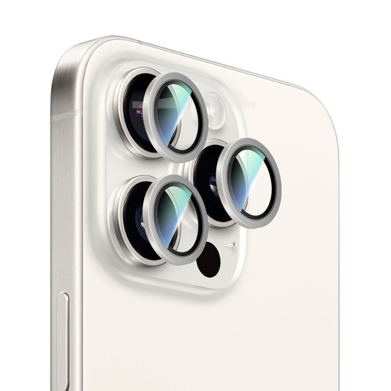 Apple iPhone 16 Pro CaseWorld Alloy Series Oleophobic Anti-Reflective Camera Lens Protector - 13