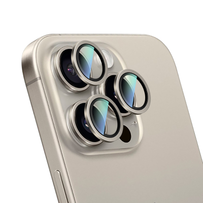 Apple iPhone 16 Pro CaseWorld Alloy Two-Color Serisi Lens Koruyucu - 16