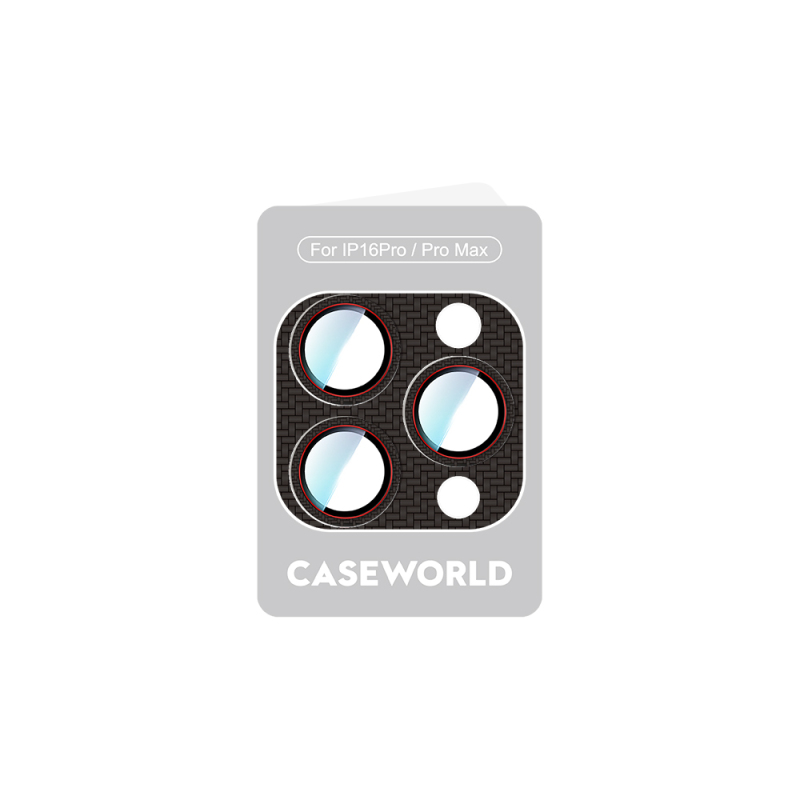 Apple iPhone 16 Pro CaseWorld Karbon Fiber Serisi Anti Reflective Ultra Clear Full Kamera Lens Koruyucu - 8