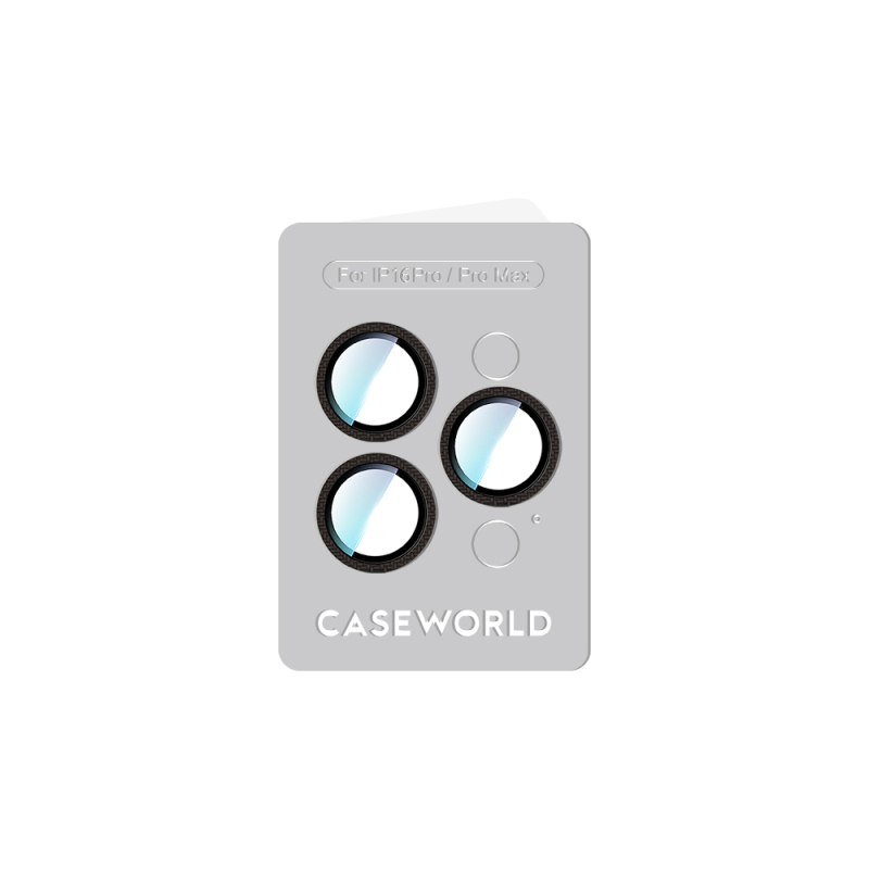 Apple iPhone 16 Pro CaseWorld Karbon Fiber Serisi Anti Reflective Ultra Clear Kamera Lens Koruyucu - 8
