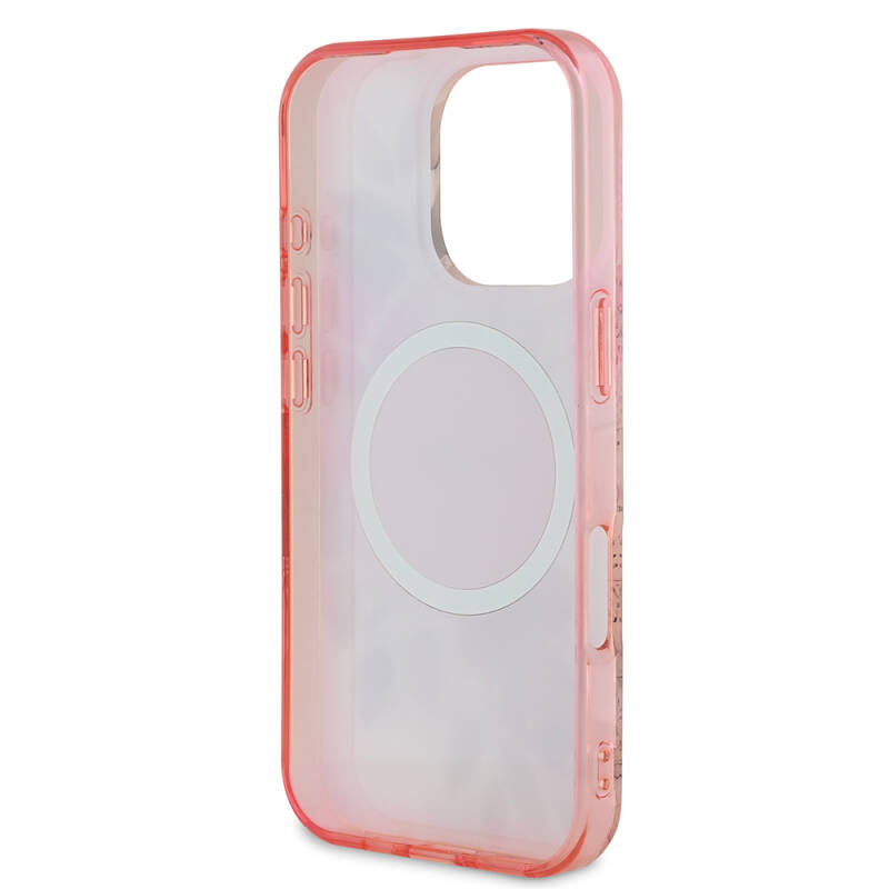 Apple iPhone 16 Pro Guess Original Licensed Magsafe Charging Feature Flower Tonal Circle Cover - 17