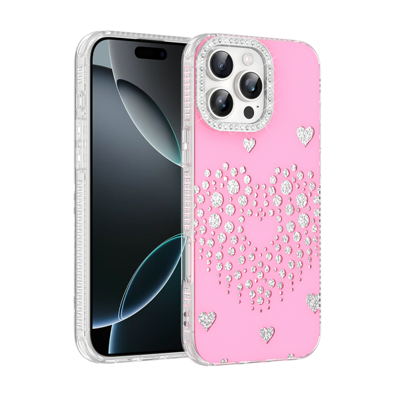 Apple iPhone 16 Pro Kılıf Damla Taşlı Zore Rivas Sert PC Kapak - 1