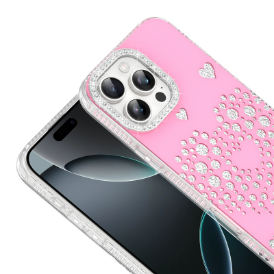 Apple iPhone 16 Pro Kılıf Damla Taşlı Zore Rivas Sert PC Kapak - 4