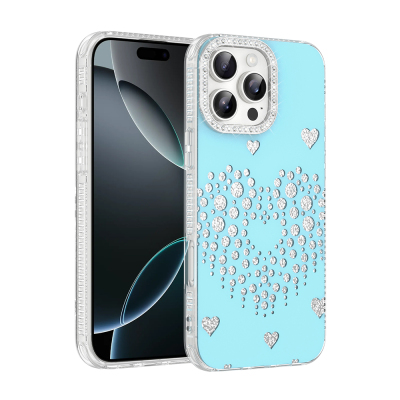 Apple iPhone 16 Pro Kılıf Damla Taşlı Zore Rivas Sert PC Kapak - 2