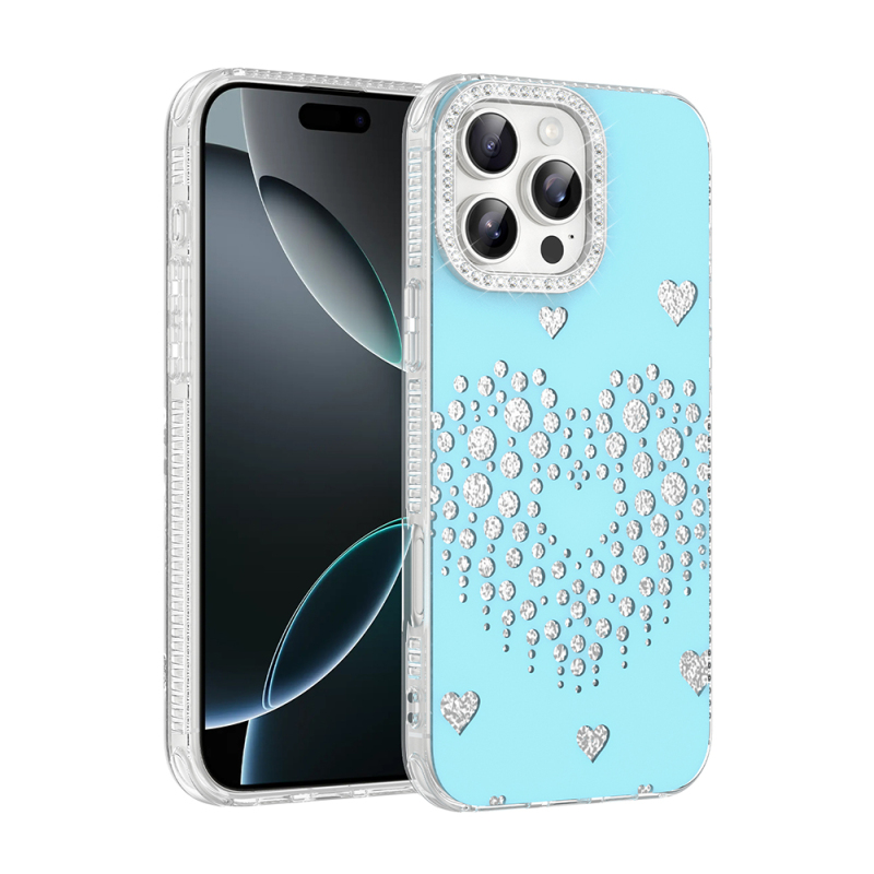 Apple iPhone 16 Pro Kılıf Damla Taşlı Zore Rivas Sert PC Kapak - 2
