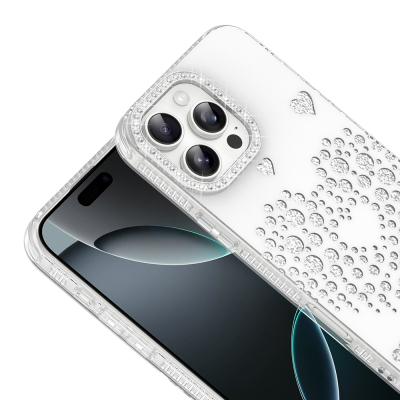 Apple iPhone 16 Pro Kılıf Damla Taşlı Zore Rivas Sert PC Kapak - 8