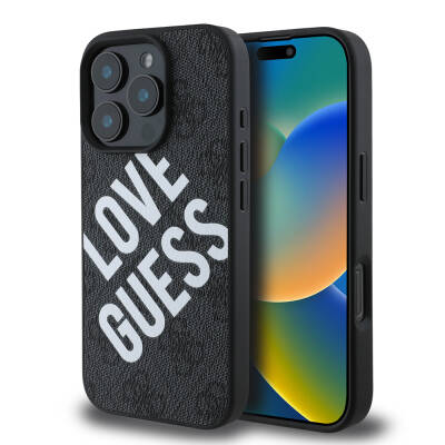 Apple iPhone 16 Pro Kılıf Guess Orjinal Lisanslı Big Love Guess Kapak - 1