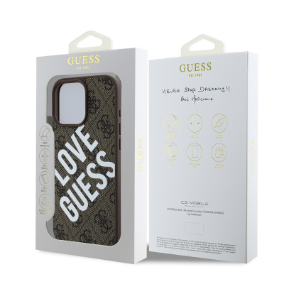 Apple iPhone 16 Pro Kılıf Guess Orjinal Lisanslı Big Love Guess Kapak - 17