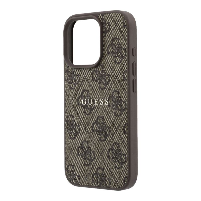 Apple iPhone 16 Pro Kılıf Guess Orjinal Lisanslı M-safe Kabartmalı 4G Desenli Yazı Logolu Kapak - 6