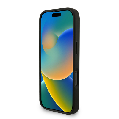 Apple iPhone 16 Pro Kılıf Guess Orjinal Lisanslı M-safe Şarj Özellikli PU Deri Bilek Askı İpli Yazı Logolu Kapak - 22