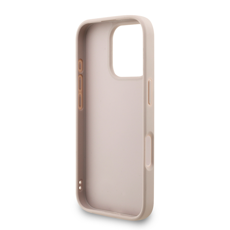 Apple iPhone 16 Pro Kılıf Guess Orjinal Lisanslı PU Deri Bilek Askı İpli Metal Büyük 4G ve Yazı Logolu Kapak - 17
