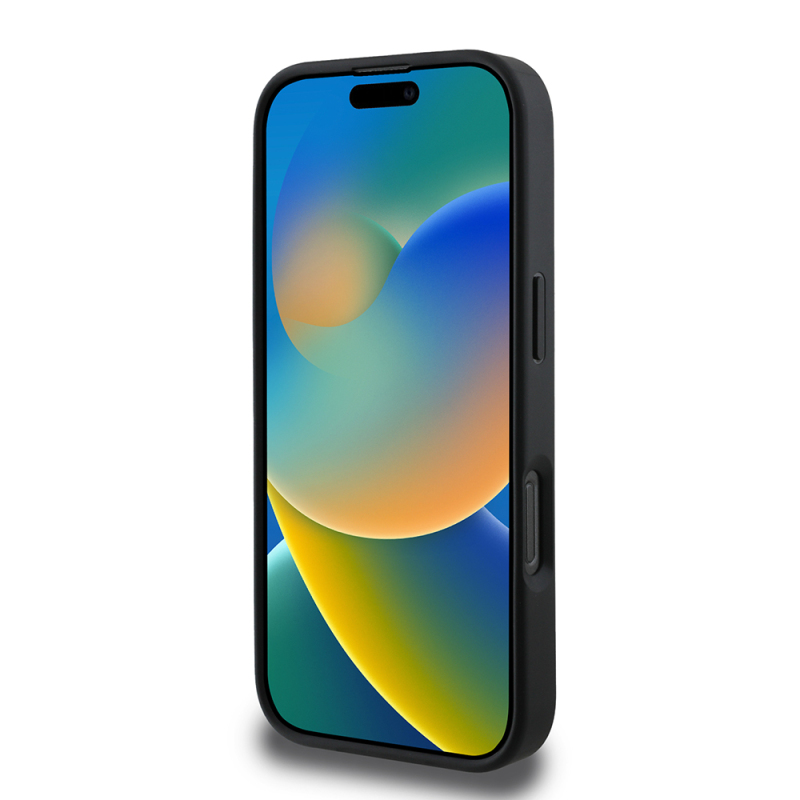 Apple iPhone 16 Pro Kılıf Guess Orjinal Lisanslı PU Deri Şerit Logo Dizaynlı Kapak - 22
