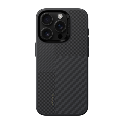 Apple iPhone 16 Pro Kılıf Karbon Fiber M-safe Şarj Özellikli Kamerra Kontrol Butonlu Benks Hybrid ArmorPro Montage Kevlar Kapak - 2
