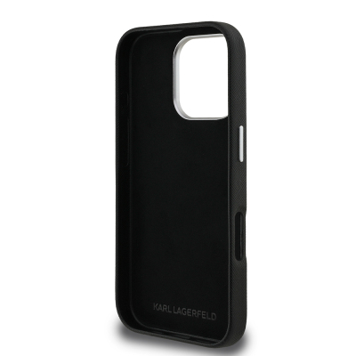 Apple iPhone 16 Pro Kılıf Karl Lagerfeld Orjinal Lisanslı K&C Heads Pin Kapak - 16