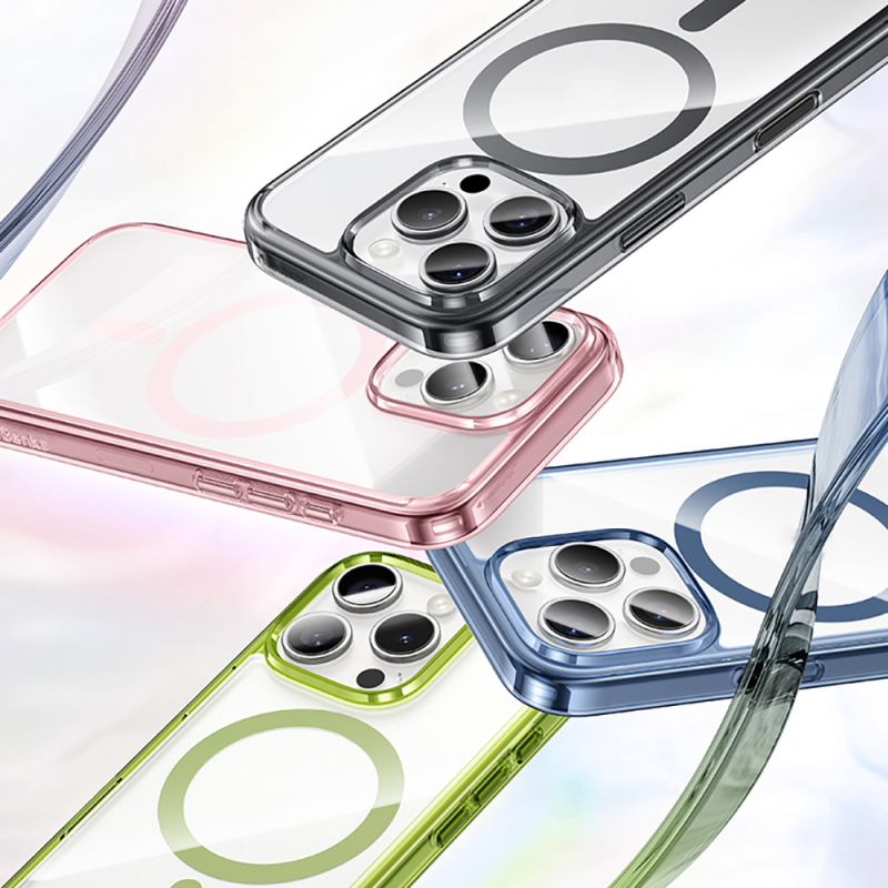 Apple iPhone 16 Pro Kılıf M-safe Şarj Özellikli Airbagli Şeffaf Benks LucentPro Serisi Kapak - 4