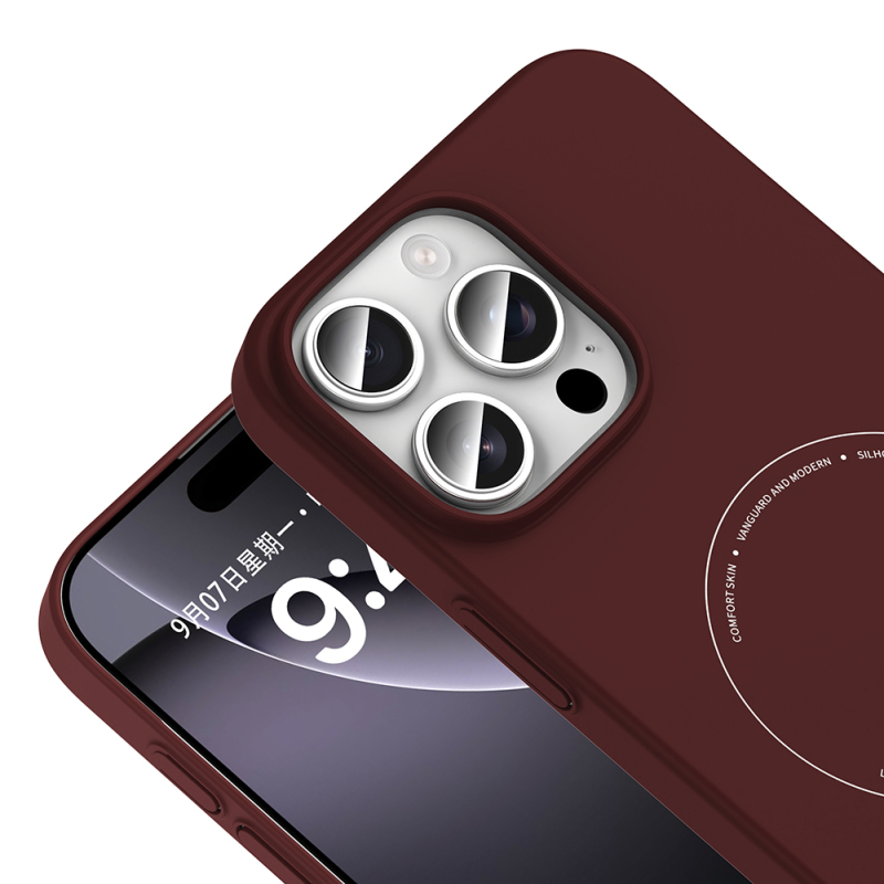 Apple iPhone 16 Pro Kılıf M-Safe Şarj Özellikli Kamera Korumalı Zore Elio Sert PC Kapak - 17