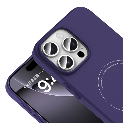 Apple iPhone 16 Pro Kılıf M-Safe Şarj Özellikli Kamera Korumalı Zore Elio Sert PC Kapak - 18