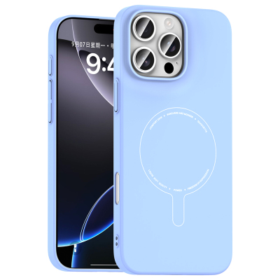 Apple iPhone 16 Pro Kılıf M-Safe Şarj Özellikli Kamera Korumalı Zore Elio Sert PC Kapak - 3