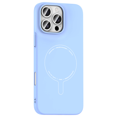 Apple iPhone 16 Pro Kılıf M-Safe Şarj Özellikli Kamera Korumalı Zore Elio Sert PC Kapak - 11