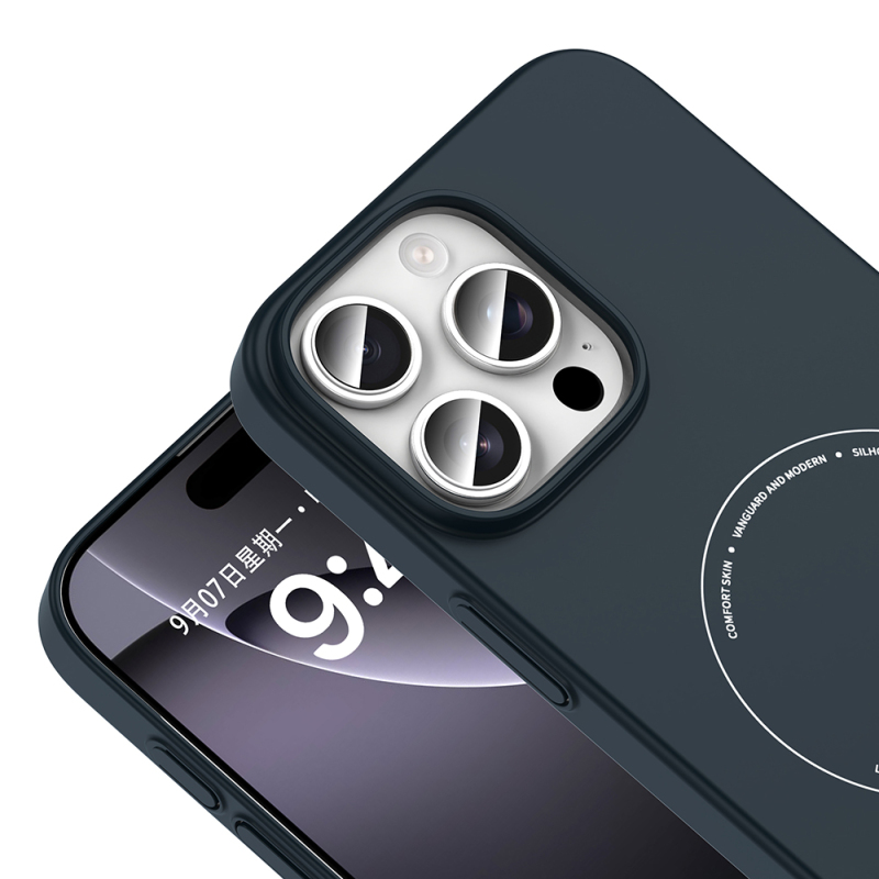 Apple iPhone 16 Pro Kılıf M-Safe Şarj Özellikli Kamera Korumalı Zore Elio Sert PC Kapak - 20