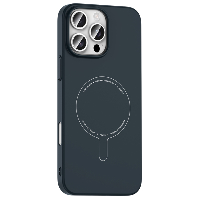 Apple iPhone 16 Pro Kılıf M-Safe Şarj Özellikli Kamera Korumalı Zore Elio Sert PC Kapak - 12