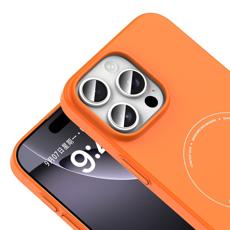 Apple iPhone 16 Pro Kılıf M-Safe Şarj Özellikli Kamera Korumalı Zore Elio Sert PC Kapak - 21