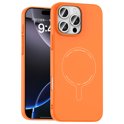 Apple iPhone 16 Pro Kılıf M-Safe Şarj Özellikli Kamera Korumalı Zore Elio Sert PC Kapak - 5
