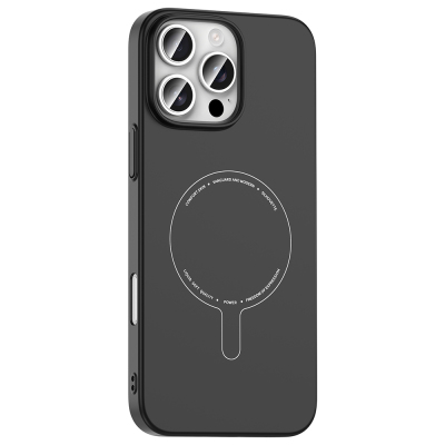 Apple iPhone 16 Pro Kılıf M-Safe Şarj Özellikli Kamera Korumalı Zore Elio Sert PC Kapak - 14