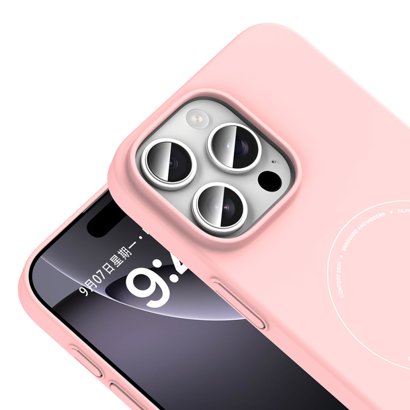 Apple iPhone 16 Pro Kılıf M-Safe Şarj Özellikli Kamera Korumalı Zore Elio Sert PC Kapak - 23