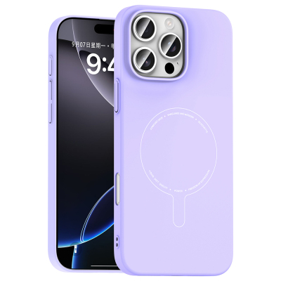 Apple iPhone 16 Pro Kılıf M-Safe Şarj Özellikli Kamera Korumalı Zore Elio Sert PC Kapak - 8