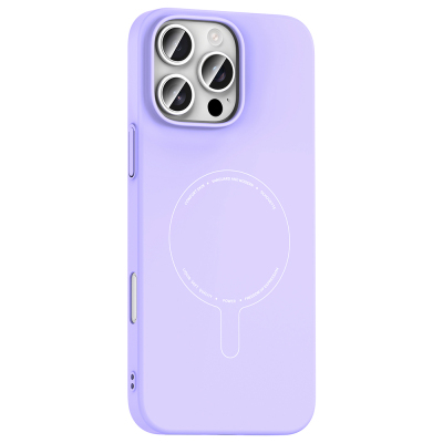 Apple iPhone 16 Pro Kılıf M-Safe Şarj Özellikli Kamera Korumalı Zore Elio Sert PC Kapak - 16