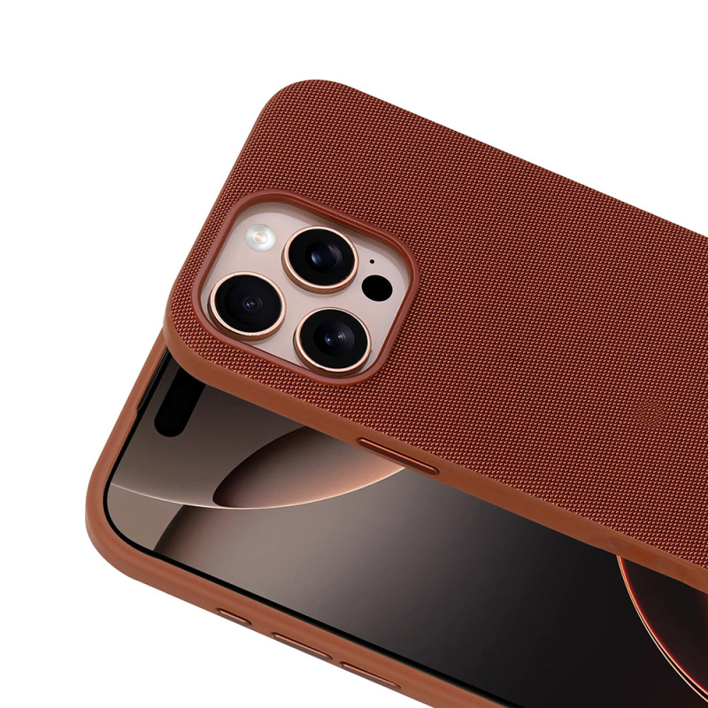 Apple iPhone 16 Pro Kılıf M-Safe Şarj Özellikli Kumaş Tasarımlı Zore Miami Sert PC Kapak - 18
