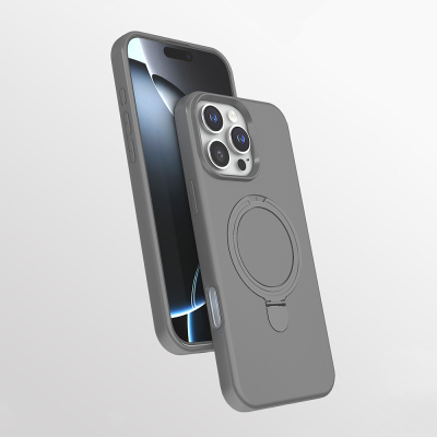 Apple iPhone 16 Pro Kılıf M-safe Şarj Özellikli Standlı Zore Samara Kapak - 2